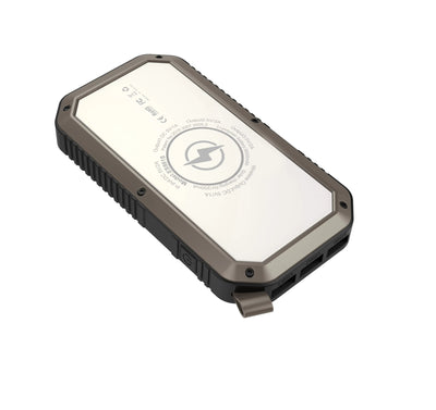 Sun Chaser Mini Solar Powered Wireless Phone Charger 10,000 mAh With LED Flood Light - 3R Family Store