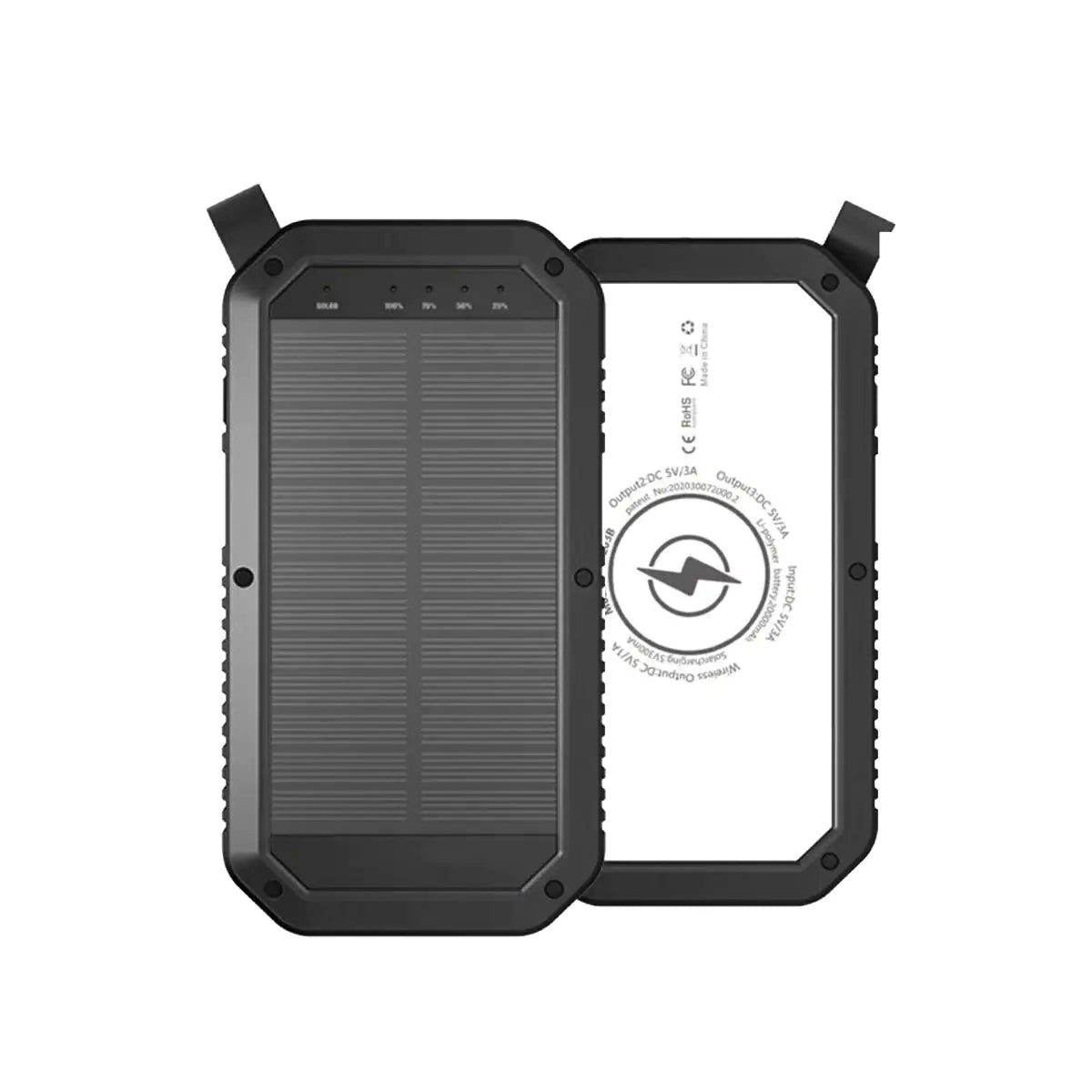 Sun Chaser Mini Solar Powered Wireless Phone Charger 10,000 mAh With LED Flood Light - 3R Family Store