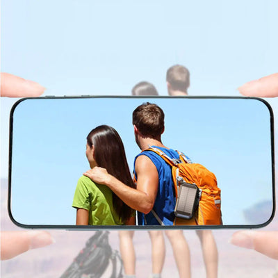 Sun Chaser Mini Solar Powered Wireless Phone Charger 10,000 mAh With LED Flood Light - 3R Family Store