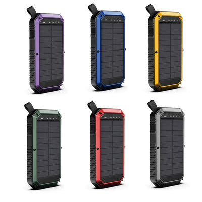 Sun Chaser Mini Solar Powered Wireless Phone Charger 10,000 mAh With LED Flood Light - 3R Family Store