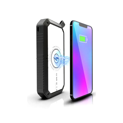 Sun Chaser Mini Solar Powered Wireless Phone Charger 10,000 mAh With LED Flood Light - 3R Family Store