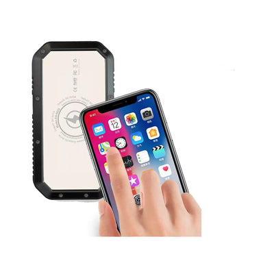 Sun Chaser Mini Solar Powered Wireless Phone Charger 10,000 mAh With LED Flood Light - 3R Family Store