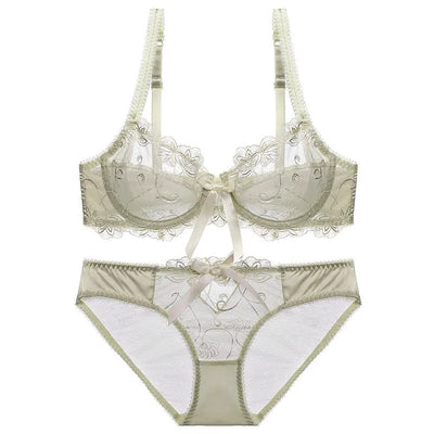 Ultra - Thin Plus Size Lace Bra and Underwear Set - 3R Family Store