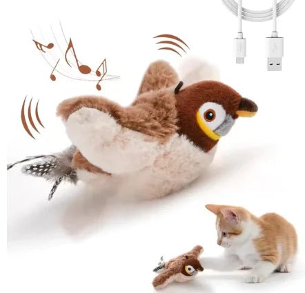 USB Rechargeable Interactive Flapping Bird Cat Toy - 3R Family Store