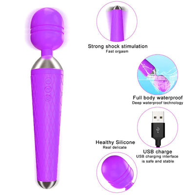 Vibrating Wand for Female Pleasure and Couples' Use - 3R Family Store
