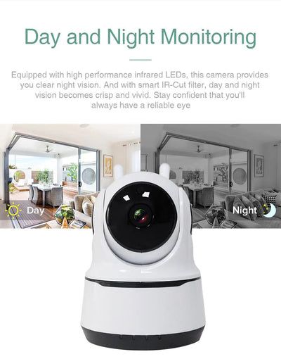 Wireless Security Camera 1080P Night Vision, Motion Detection, Activity Alert, Deterrent Alarm - 3R Family Store