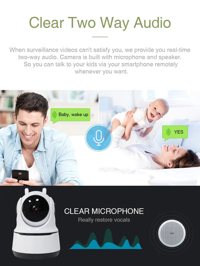 Wireless Security Camera 1080P Night Vision, Motion Detection, Activity Alert, Deterrent Alarm - 3R Family Store