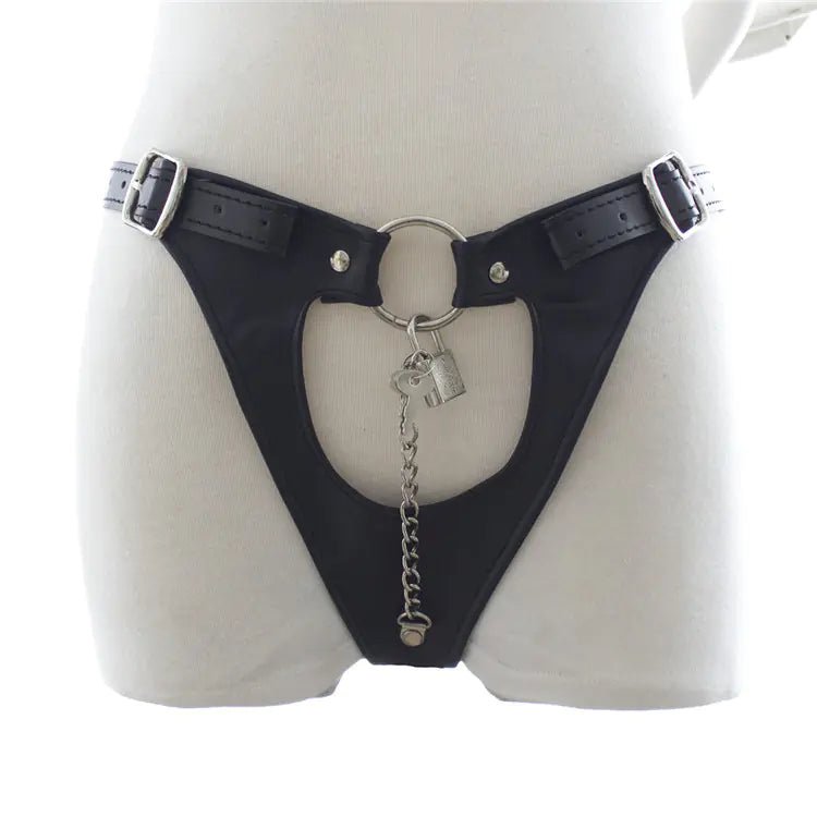 Women's Leather Pants and Bondage Underwear Set - 3R Family Store