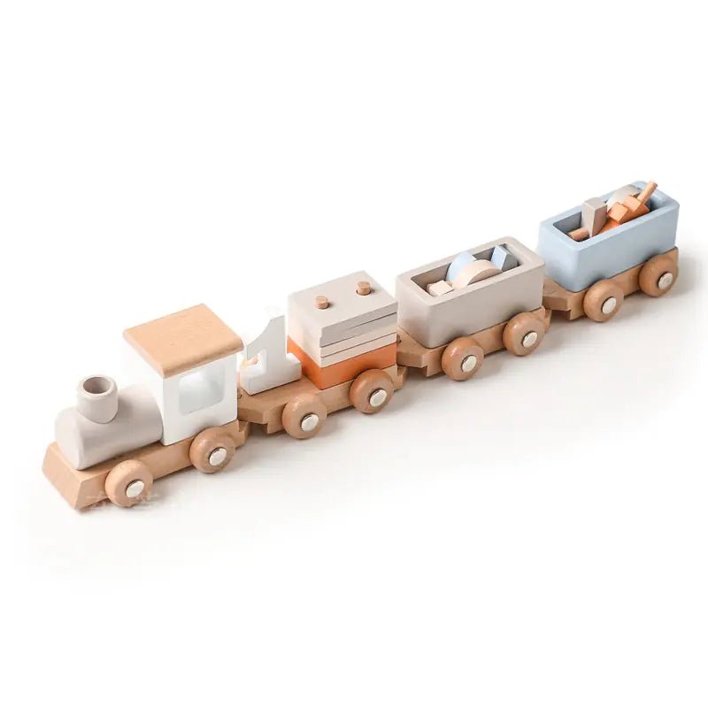 Wooden Children's Birthday Train Toy for Milestones - 3R Family Store