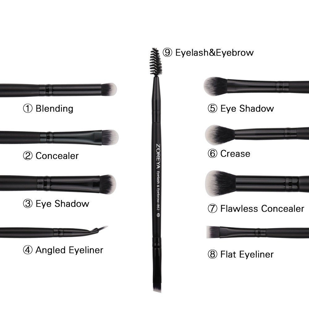 ZOREYA 15 - Piece Makeup Brush Set with Black Handles - 3R Family Store