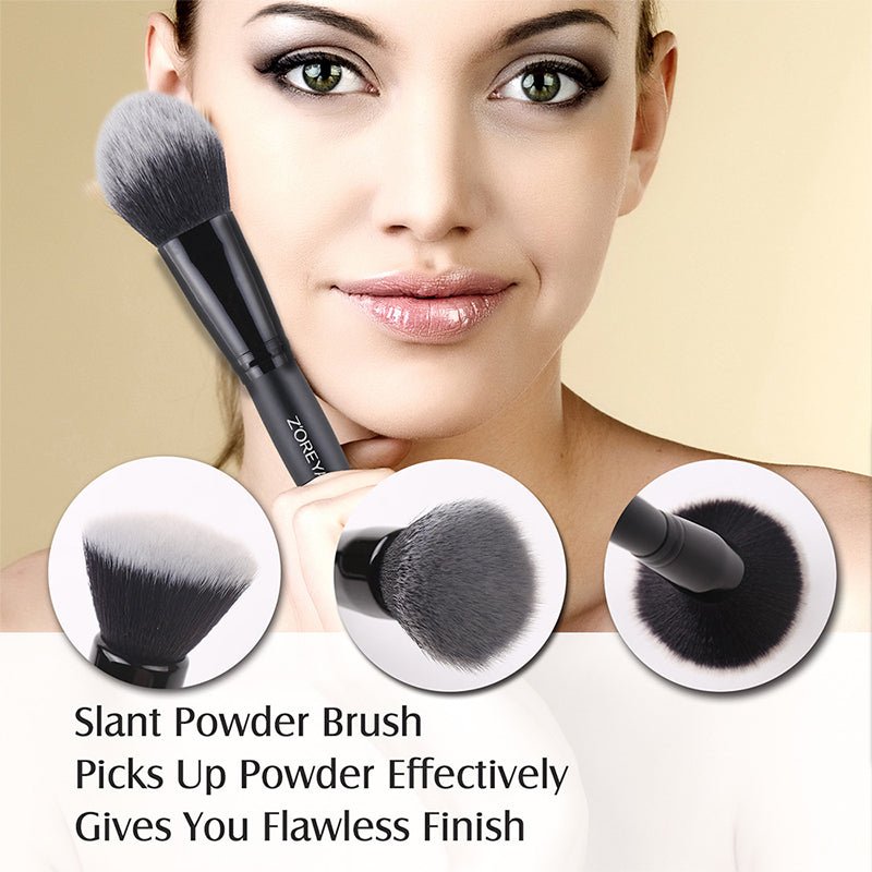 ZOREYA 15 - Piece Makeup Brush Set with Black Handles - 3R Family Store